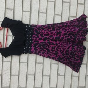 Rare Editions dress/Purple&Black
